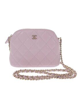 Chanel Chain Clutch Ap4000 Shoulder Bag Caviar Leather Purple